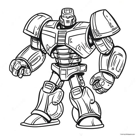 Real Steel Fighting Robot Coloring Page (32104-25376)