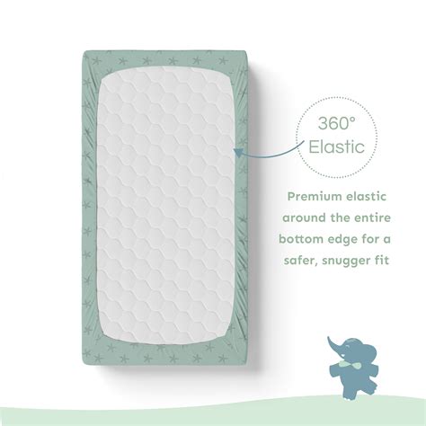 Baby Cot Bed Fitted Sheets - Mint Starfish – Sadora Baby