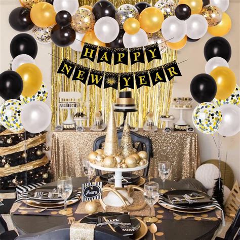 New Year Eve Decorations Supplies 2024 Happy New Year Balloon Garland ...