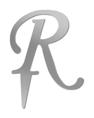 Buy Darice VL45R Mirror Acryl Initial Letter with Stake, Alphabet R, 4 ...