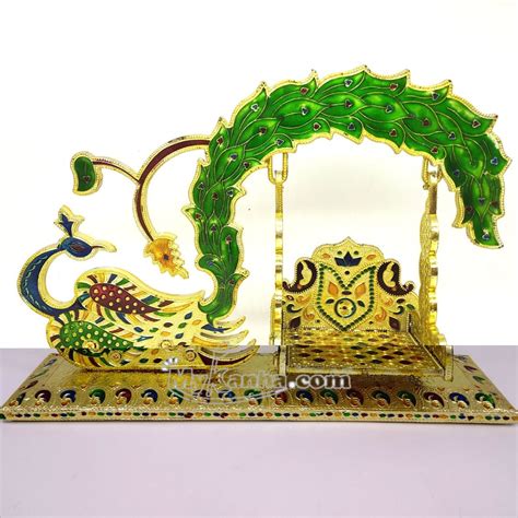 Peacock Long Feather Hanging Jhula (Small) – MyKanha.com
