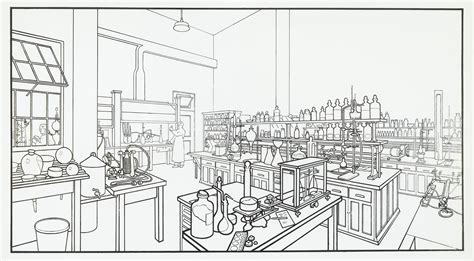 Chemistry Lab Drawing at PaintingValley.com | Explore collection of ...