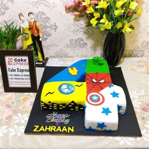 4 Number Avengers Theme Cake Delivery in Delhi NCR - ₹5,999.00 : Cake ...