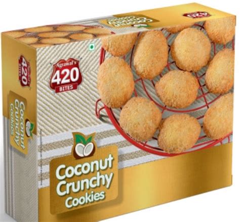 Buy Eggless Coconut Crunchy Cookies Online from Agrawal's 420 Bites at ...