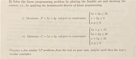Image result for Linear Programming Problem Set Up