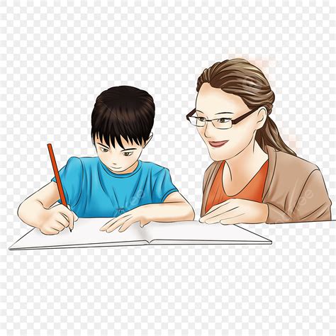 Teachers Helping Students Clipart