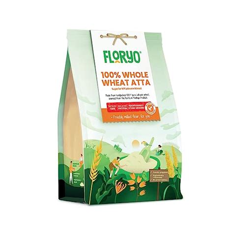 Floryo 100% Pure Whole Wheat Atta (MP Lokwan Wheat)|5kg Pack|Fine ...
