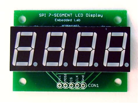 Serial 7-segment LED display module (4 digits) | Embedded Lab