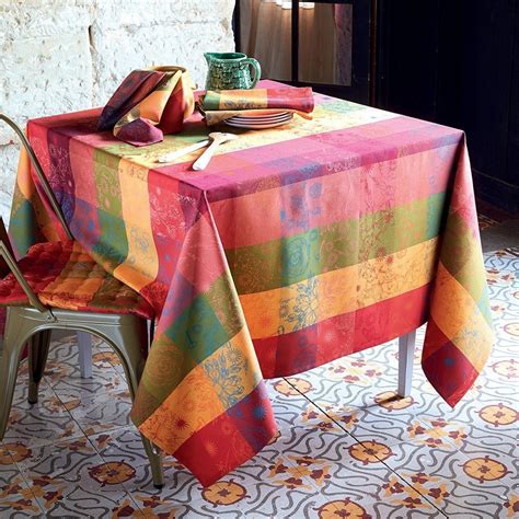 Buy Garnier-Thiebaut, Mille Alcees Litchi French Jacquard Tablecloth ...