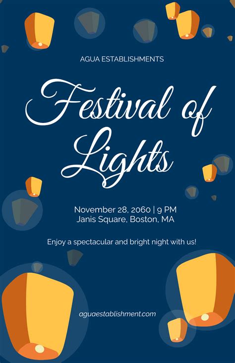 Free Festival of Lights Poster Template to Edit Online