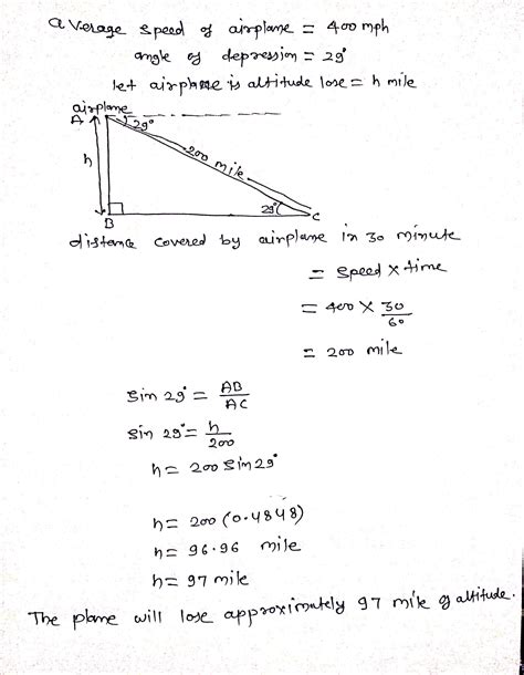 [Solved] An airplane begins its descent with an average speed of 400 ...
