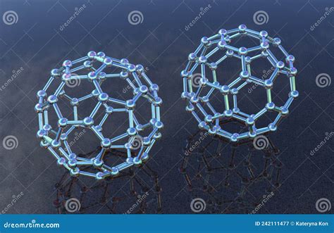 Buckyball, or Buckminsterfullerene Molecule, 3D Illustration Stock Illustration - Illustration ...