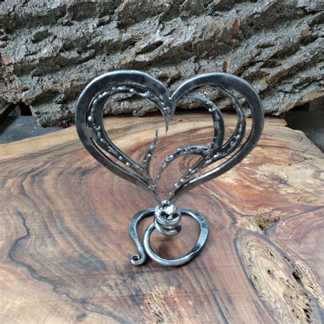 Sixth Wedding Anniversary Gift Forged Heart Iron - Etsy