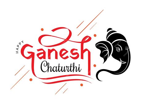Premium Vector | Happy Ganesh Chaturthi calligraphy art with lord ...