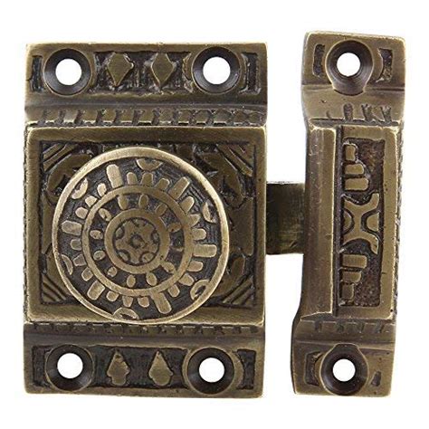 Buy Set of 1 Solid Brass Cabinet Door Latch, Latches for Cabinet Closet ...