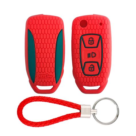 Keycare silicone key cover and keyring fit for : Tata Curvv, Nexon, Ha