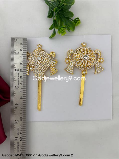 Ornate Stone Shanku Chakra for Deity and God Idol Rituals – White Colo ...