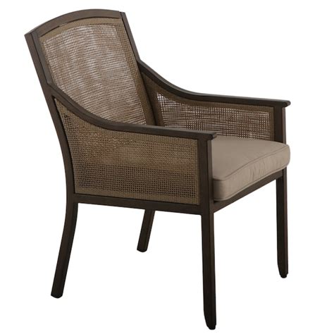 allen + roth Avent Ferry Set of 4 Wicker Brown Steel Frame Stationary ...