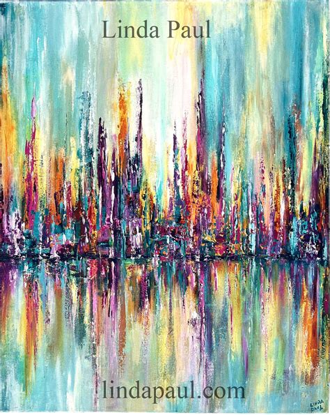 Colorful Abstract Painting for Sale Cityscape Original Art