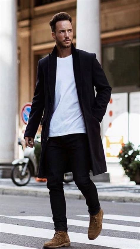 Black Coat Men's Outfit at Michael Dittmer blog
