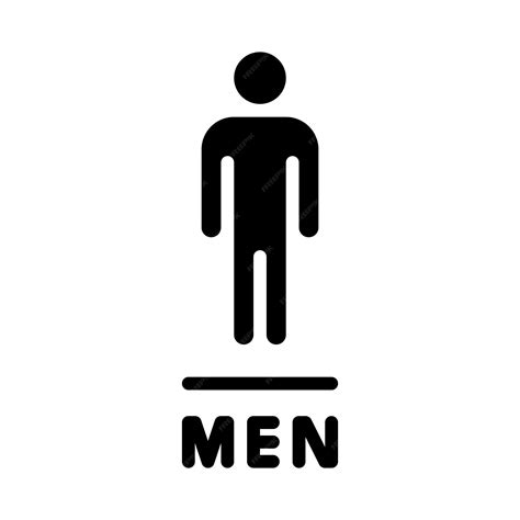 Premium Vector | Men Washroom Icon Restroom Sign for Gentlemen