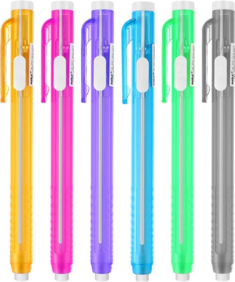 Amazon.com : cobee Pen-Style Eraser Set, 6 Retractable Click Eraser Pen ...