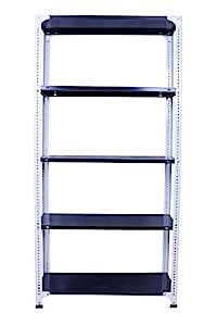Menage® Slotted Angle Rack with 5 Shelf Shelving Multipurpose Rack Unit ...