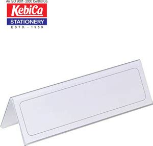 Kebica 12 Inch Name Plate Acrylic A-shape 2 side for display (Pack of 1 ...