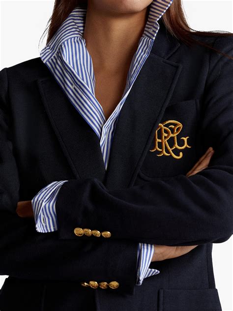 Polo Ralph Lauren Single Button Blazer, Navy, 12 | Ralph lauren womens ...
