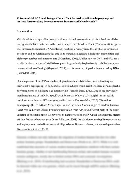 Image result for Example of mtDNA