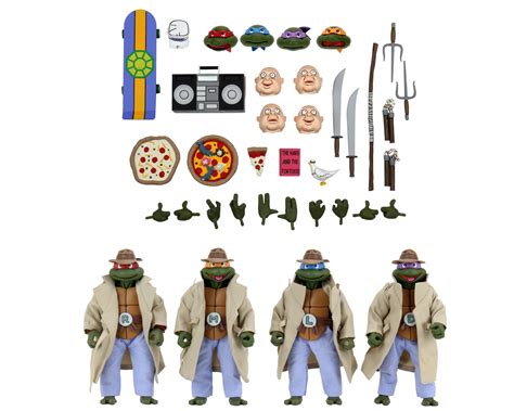 Teenage Mutant Ninja Turtles 7" Scale 4-Pack of Turtles in Disguise Ac