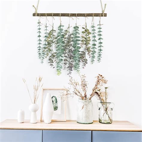 Buy Artificial Eucalyptus Greenery Hanging Wall Decor Artificial ...