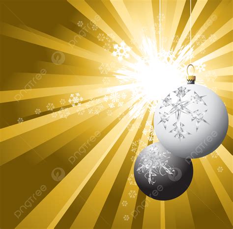Christmas Bulbs With Snowflakes On Golden Background, Snowflakes ...