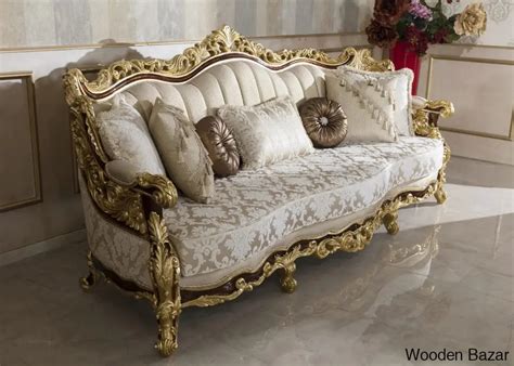 Luxury Sofa Set 3+3+1+1 & Center Taable & 2 End Table | Wooden Bazar