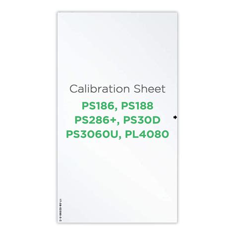 Plustek Calibration Control Sheet For Ps286 Plus Ps186 Ps188 Ps30d ...