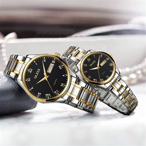OLEVS Couple Business Watches Set, Black Matching India | Ubuy