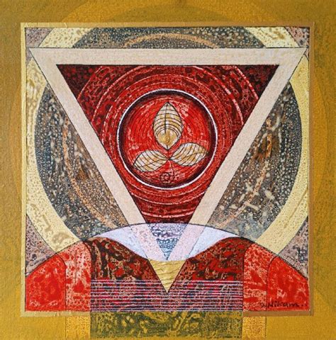 "Meditation 200": Red Acrylic Painting by Nilesh Nikam – ArtZolo.com