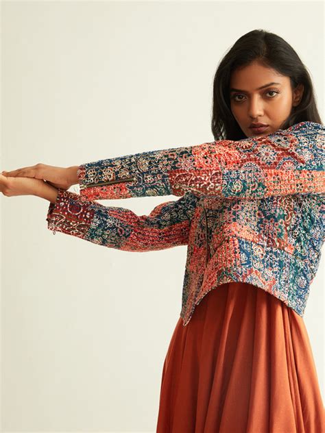 Buy Overlap Quilted Patch Biker Jacket | Women’s Jacket Online : Ancestry