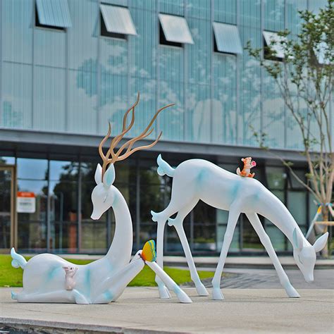 抽象鹿玻璃钢雕塑 - 卓景雕塑公司