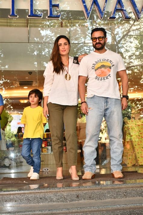 Saif Ali Khan and Kareena twin in white, Taimur is cute in yellow T ...