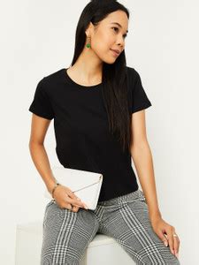 Black T Shirt Women - Buy Black T Shirt Women online at Best Prices in ...