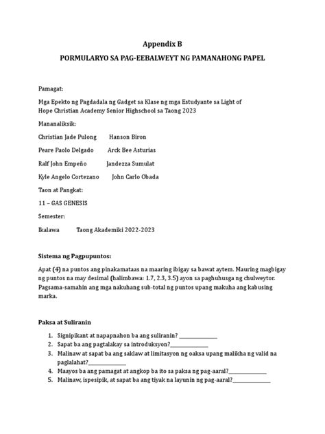 How to Fill Up Appendix B Form 的图像结果