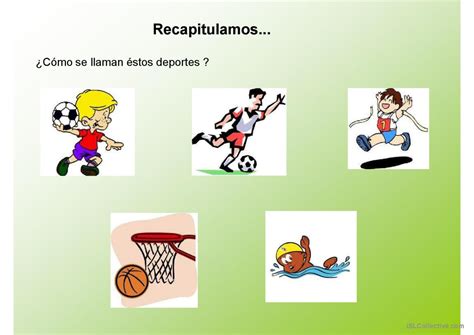 Los deportes: English ESL powerpoints