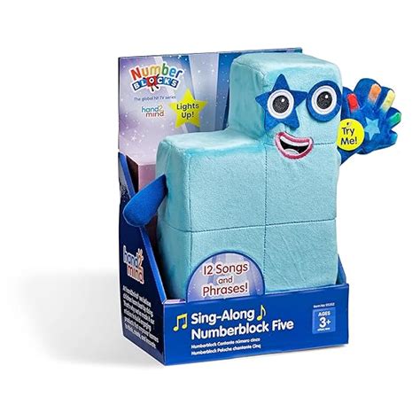 Buy hand2mind Sing-Along Numberblock Five Plush, Music Toys, Numbers ...