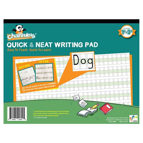 Buy Channie's Quick & Neat Writing Pad, Practical Kids Handwriting ...