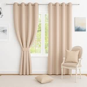 Buy Vendola Blackout Door Curtains 7 Feet Long Set of 2 with Tie Back ...
