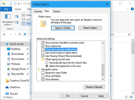 Image result for File Explorer Notification Settings