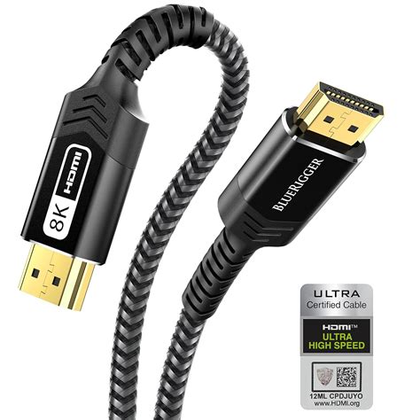 Buy BlueRigger 10K 8K Certified HDMI 2.1 Cable 48Gbps (3.3FT, 8K 60Hz ...