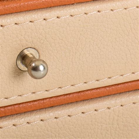 Leatherette Office Table Organiser with Storage Drawers | Beige ...
