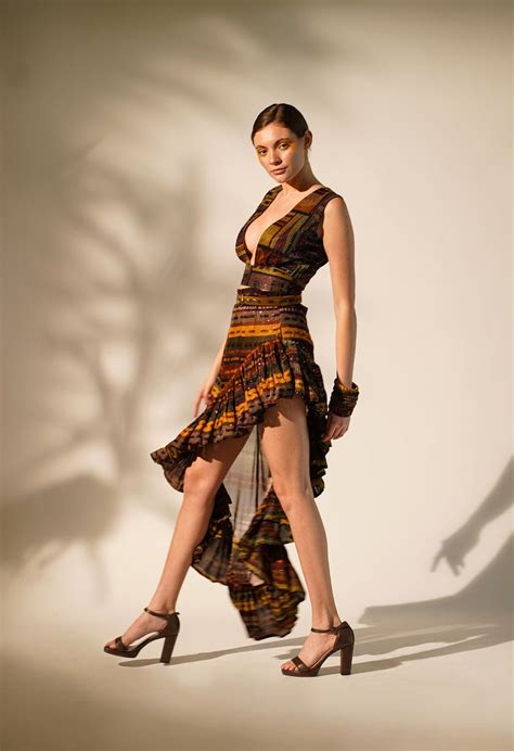 Multicolour Stripe Print Ruffle Skirt – Nikita Mhaisalkar